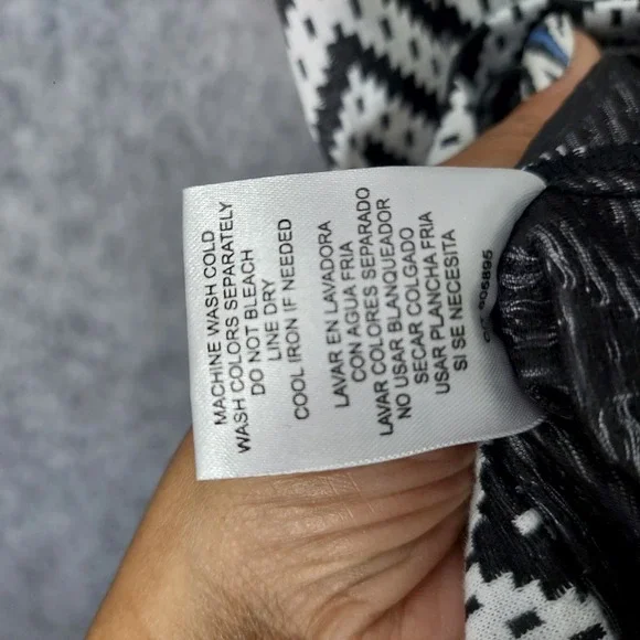 Gabby Skye Dress 8 Sheath Black Chevron Bell Sleeve Mod Retro Office Business - Picture 12 of 16